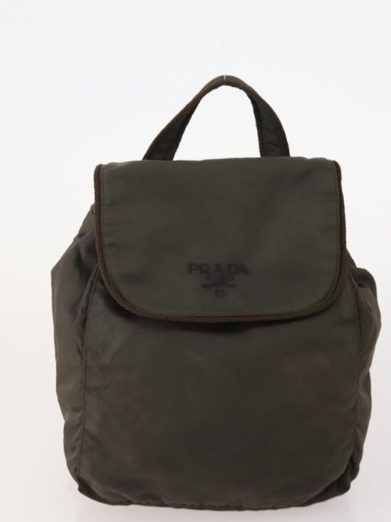 PRADA Shoulder Bag Nylon 3 Set Light Blue Khaki Black Auth bs34483 main image 14